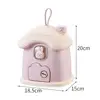 Children Piggy Bank Key Unlock Lovely Mushroom House Saving Pot Ornament Plastic Cartoon Money Saving Storage Box Birthday Gift 6