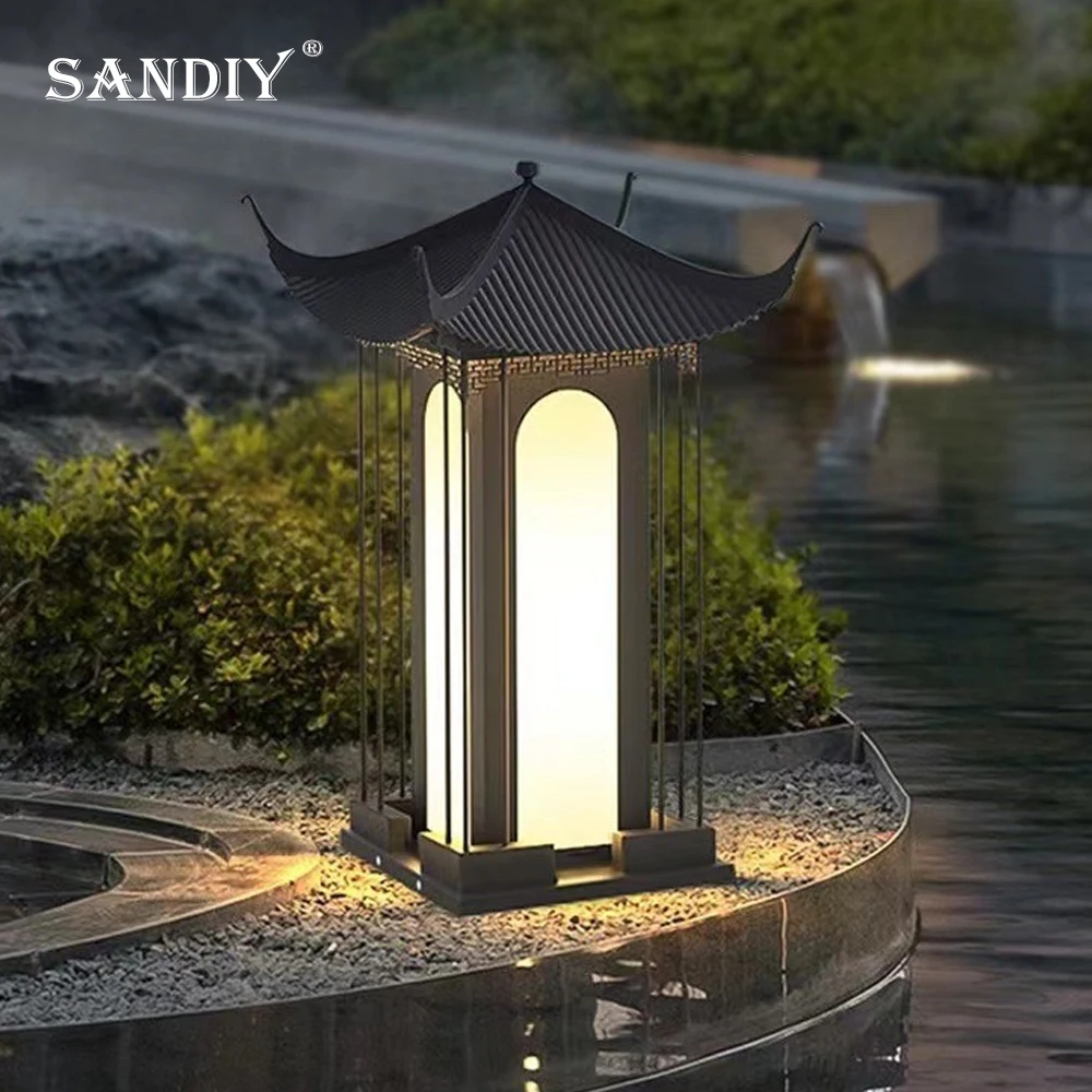 

New Chinese Outdoor Lawn Lamp Lawn Lights Modern Outdoor Garden Lights Landscape Lights Park Lights Led Fence Lights