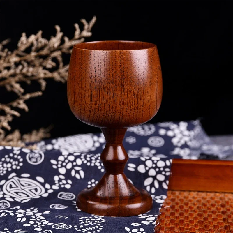 Wooden Cups Handmade Natural Spruce Wood Wine Cups Beer Tea Coffee Milk Water Cup Kitchen Bar Drinkware