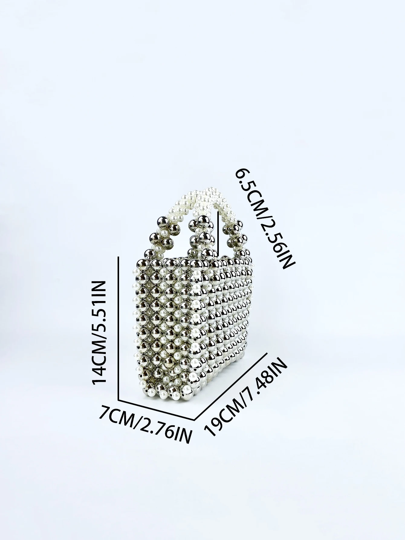 حقيبة يد صغيرة مربعة الشكل، مصممة يدويًا من الأكري...