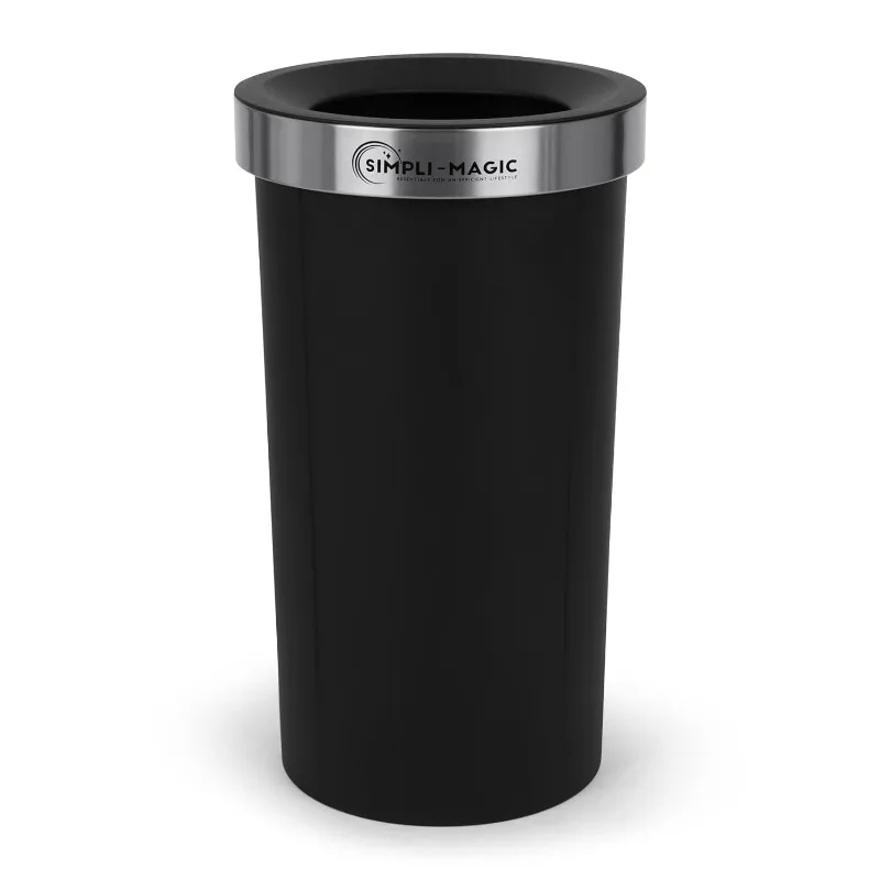 

Simpli-Magic 60L Open Top Trash Can, Wastebasket, Round Open Top Trash Can for Kitchen, Office, Dorm, Disposal Waste Bin&Garbage