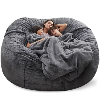 6-Foot Furry Bean Bag Chair 1