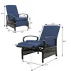 Outdoor Recliner Adjustable Patio Reclining Lounge Chair with Olefin Cushion, for Poolside, Beach, Yard, Outdoor Recliner 2