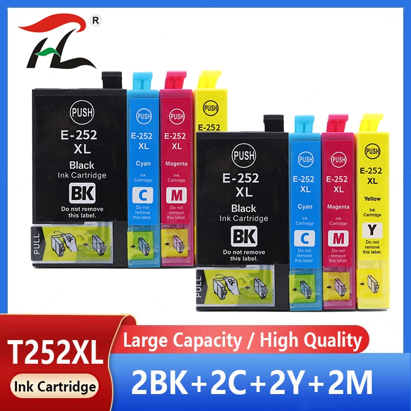 

Compatible ink cartridge T252XL 252XL Replace for Epson T252 T2521 WorkForce WF-7110 7210 3620 3640 7610 7620 7710 printers