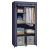 SONGMICS Portable Closet, 34.6 Inch Large Capacity Wardrobe Closet Organizer with Fabric Cover, Hanging Rods and Shelves 1