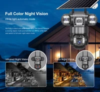 Caméra IP solaire WiFi extérieure 12MP Triple objectif Vidéo CCTV Surveillance Vision nocturne Détection humaine sans fil Caméras V380 Pro 5