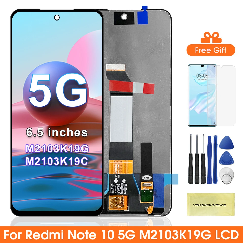 Écran LCD Complet Avec Cadre Pour Xiaomi Redmi Note 10 5G – Modèle M2103K19G – NEUF