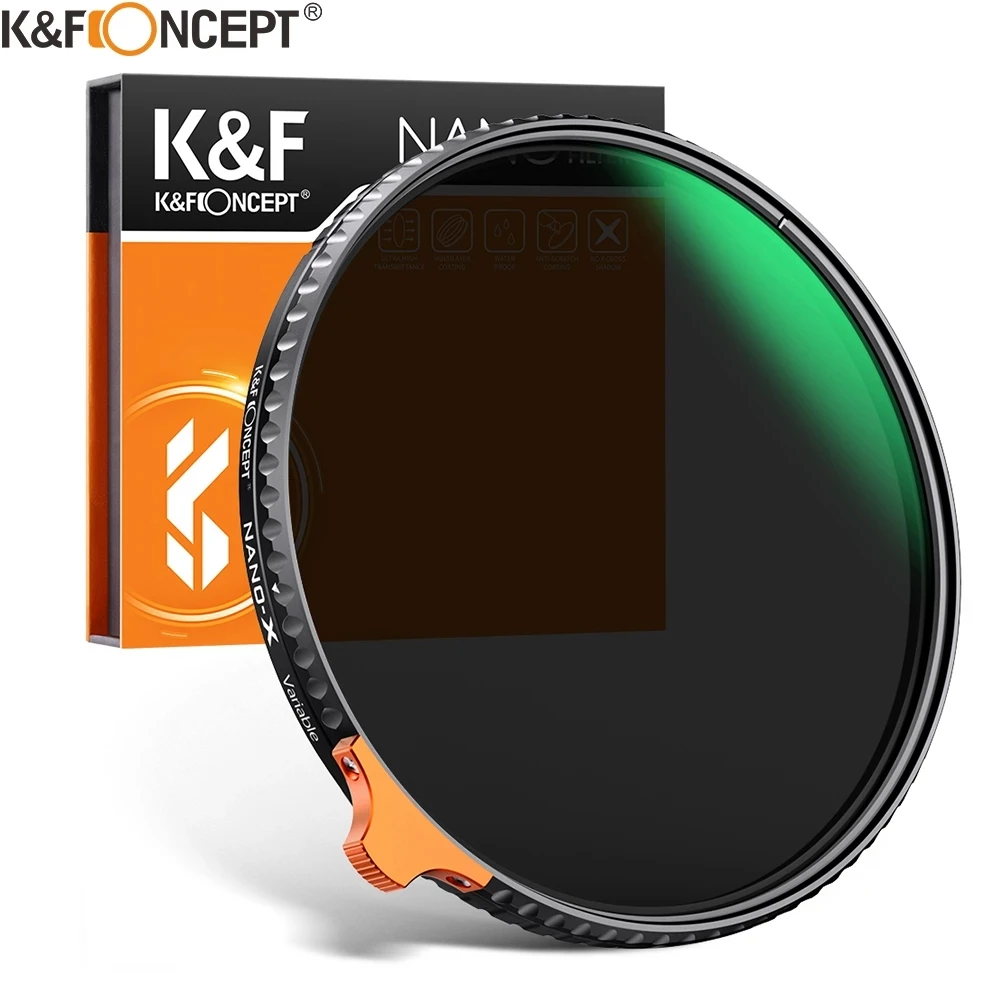 K&F Concept ND2 ND400 Fader Variable ND Filter Lens Adjustable Neutral