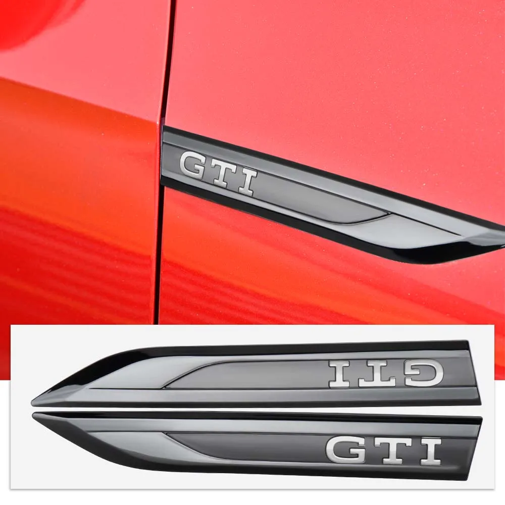 3D ABS Seitenflügel-Emblem für Volkswagen Golf GTI GTD 7 MK6 JETTA POLO Tiguan Bora b7 Passat Zubehör Auto-Emblem Styling