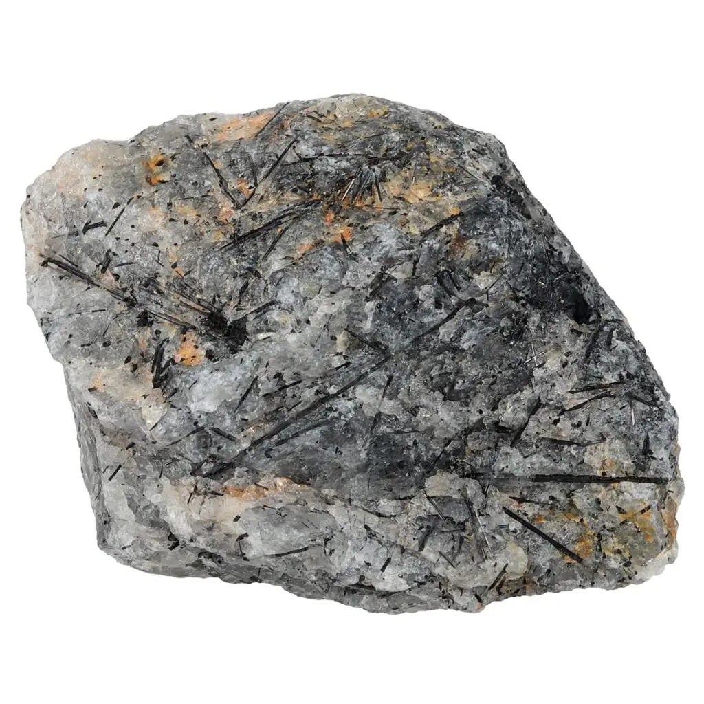 TUMBEELLUWA 101-200g Natural Raw Rough Stones For Tumbling, Black Rutilated Quartz Rock Specimen For Home Decoration
