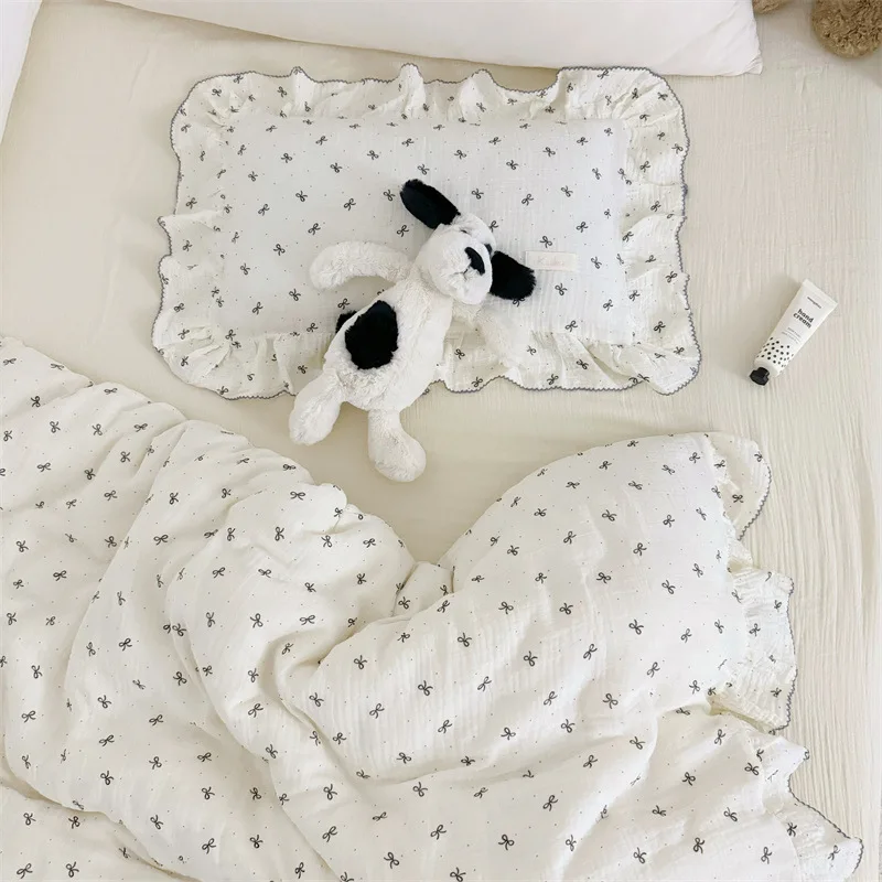 Duvet cover Children's Cotton Bedding Set Cotton Muslin Duvet Cover Set Twin Size with Pillow Covers