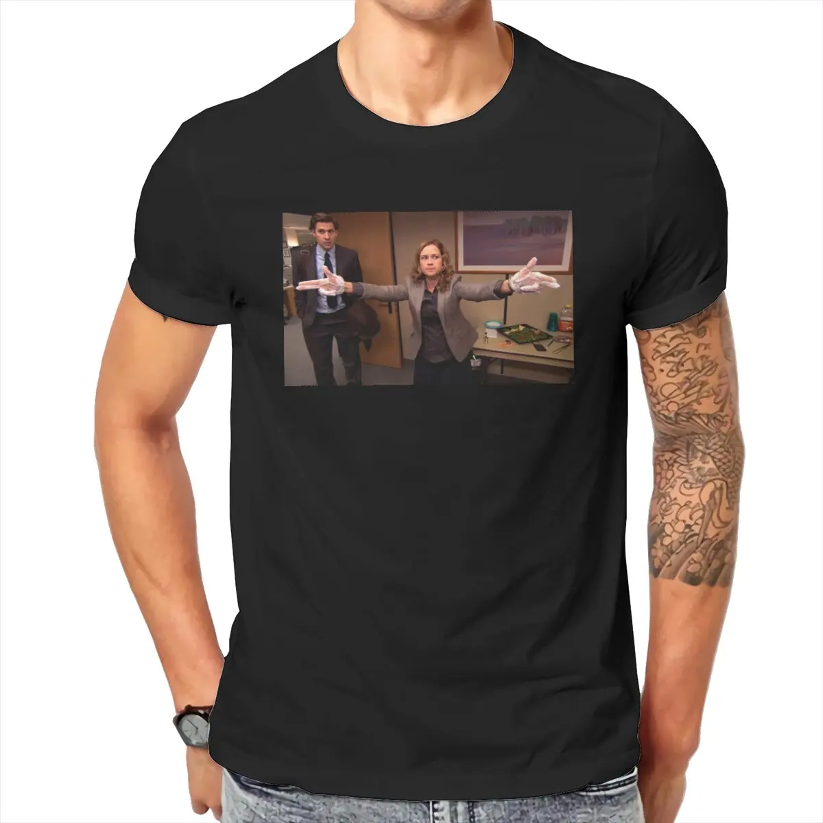RLOKK Camisetas Para Hombre Con Estampado De Dibujos Animados Para Hombre (Color Caqui, Talla: M