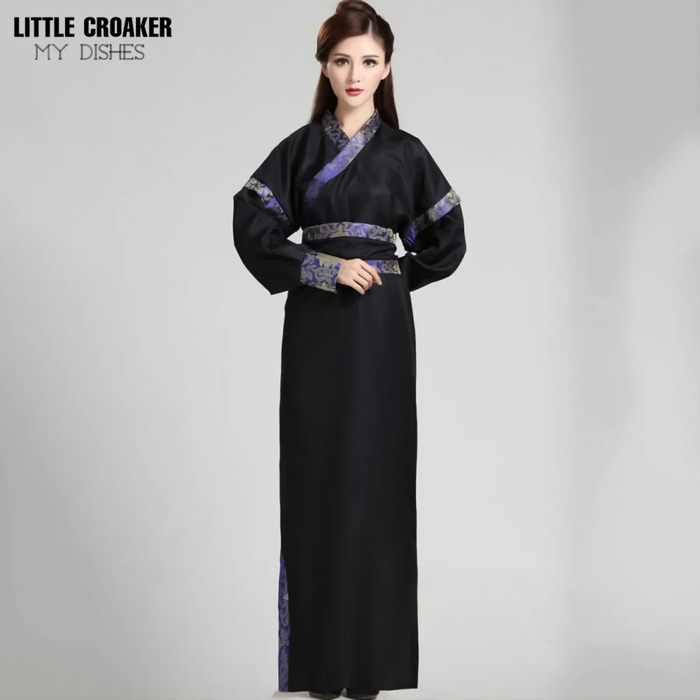 Black Dance Outfits for Women Party Female Fantasy Male Chinese Dance Swords Man Hanfu Costumes for Stage Plays