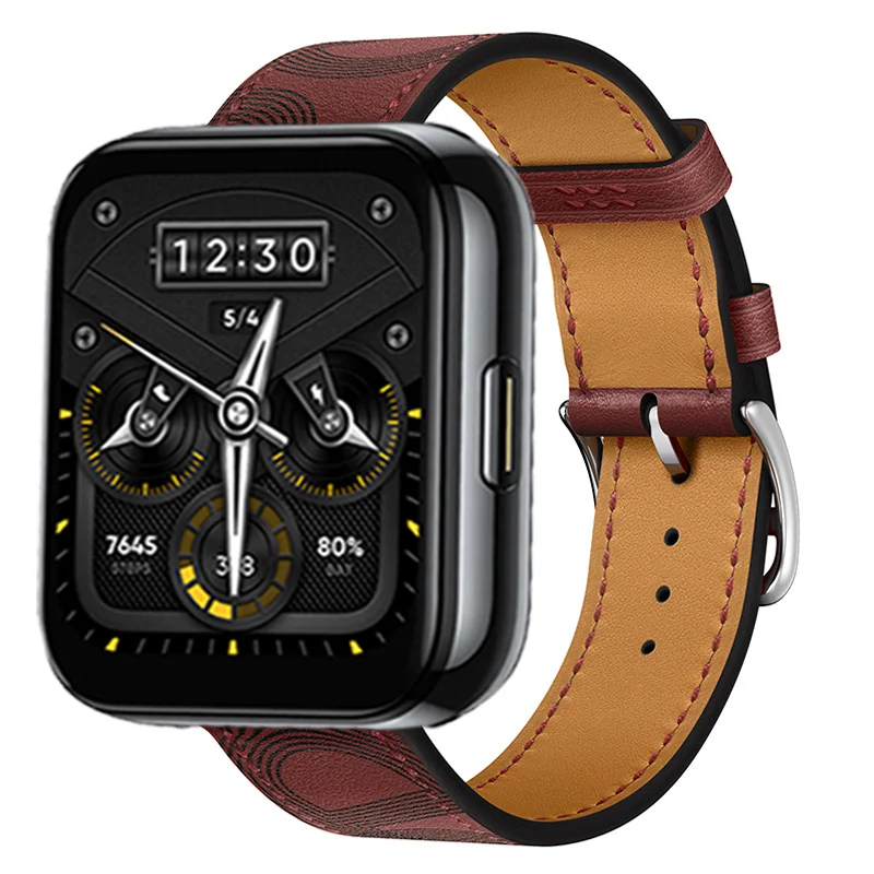 Premium Leather Strap for Smartwatch - Elegant Replacement Wristband Bracelet