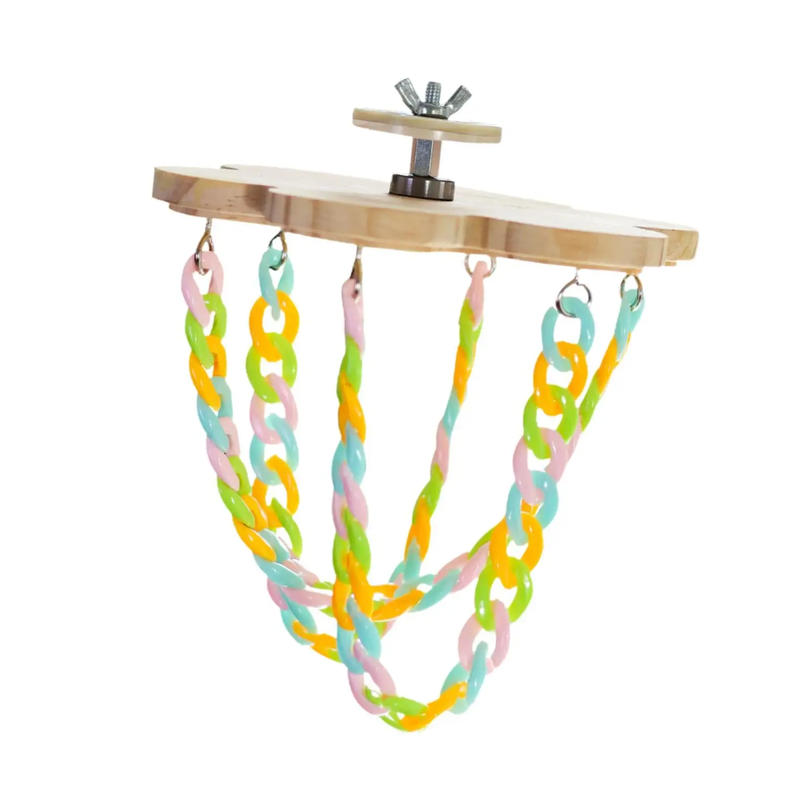 Colorful Wooden Hanging Swing Ropes Cage Toys for Rat Enrichment Sugar Glider and Small Animal Activity