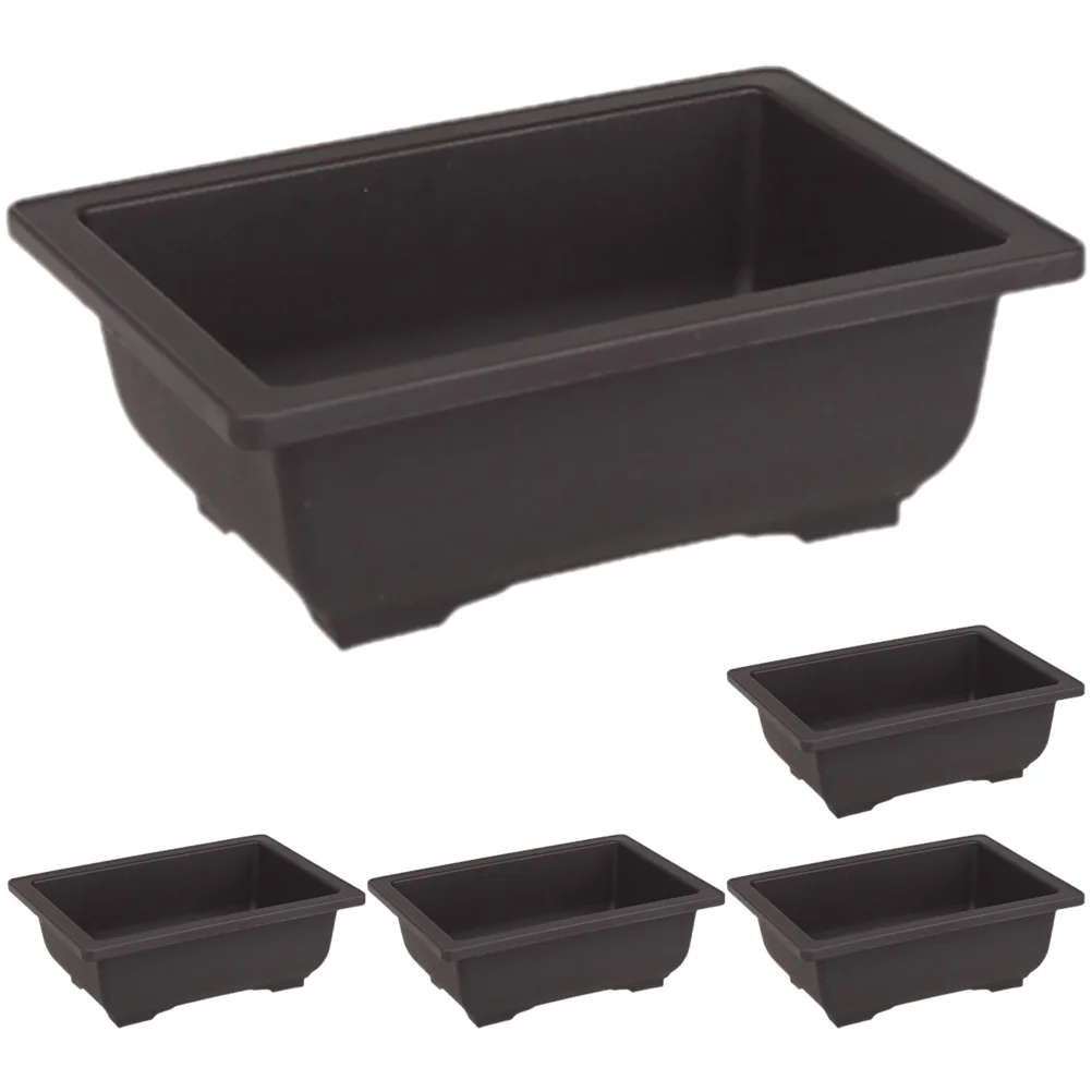 

Office Accessories Home Gardening Pot Flower Planting Container Bonsai Rectangular Flowerpot Holder Plastic