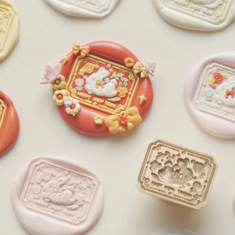 Fire Seal Seal Head Multi-Level Fine Carving Handmade Diy Cute Relief Brass Head Stamp Toy Envelope Invitation