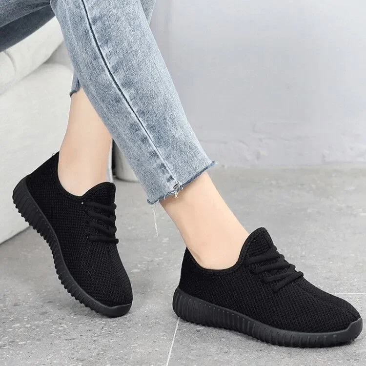 Women's Vulcanize Shoes 2024 Sneakers Solid Black Red Shoes Gym Fitness Trainers Walking Sport Shoes Female Zapatos Mujer - 5