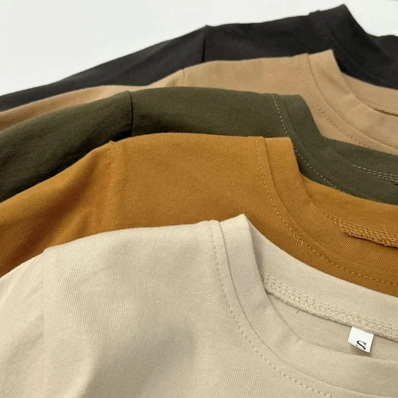 INS Baby Boys Basic Tee Long Sleeve T-shirts Pure Cotton Baby Girl Tops Kids T-shirt Cotton Spring Tee Shirts Baby Boy Clothes 4