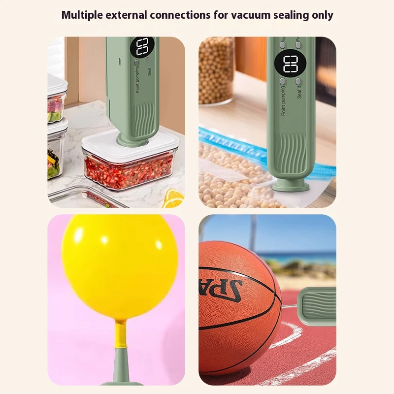 Wireless Vacuum Sealer Machine Food Sealing System Portable 60KPA Suction Kitchen Vacuum Sealer for Food Preservation Dry Moist 4