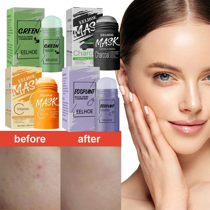 

Green Tea Cleansing Solid Face Mask Stick Shrink Pores Remove Acne Blackhead Oil Control Moisturizing Whitening Beauty Skin Care