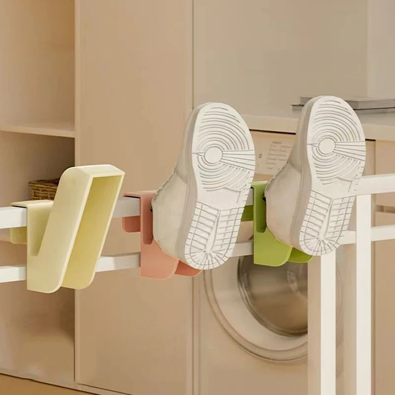 No Punching Shoe Drying Rack Bedroom Neat Storage Shoe Drying Slippers Rack Bathroom Rack Slipper Hook Toilet Drainage Rack Wall 3