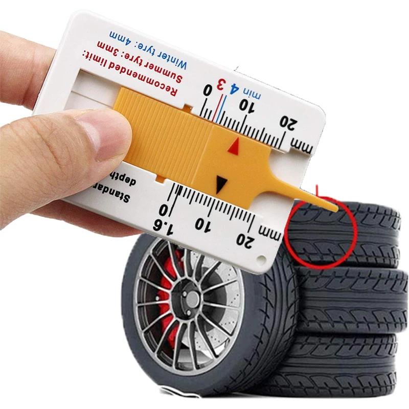 Car-Tyre-Wheel-Tread-Depthometer-Depth-Indicator-Ruler-0-20mm-Plastic-Tread-Gauge-Tire-Tread ...