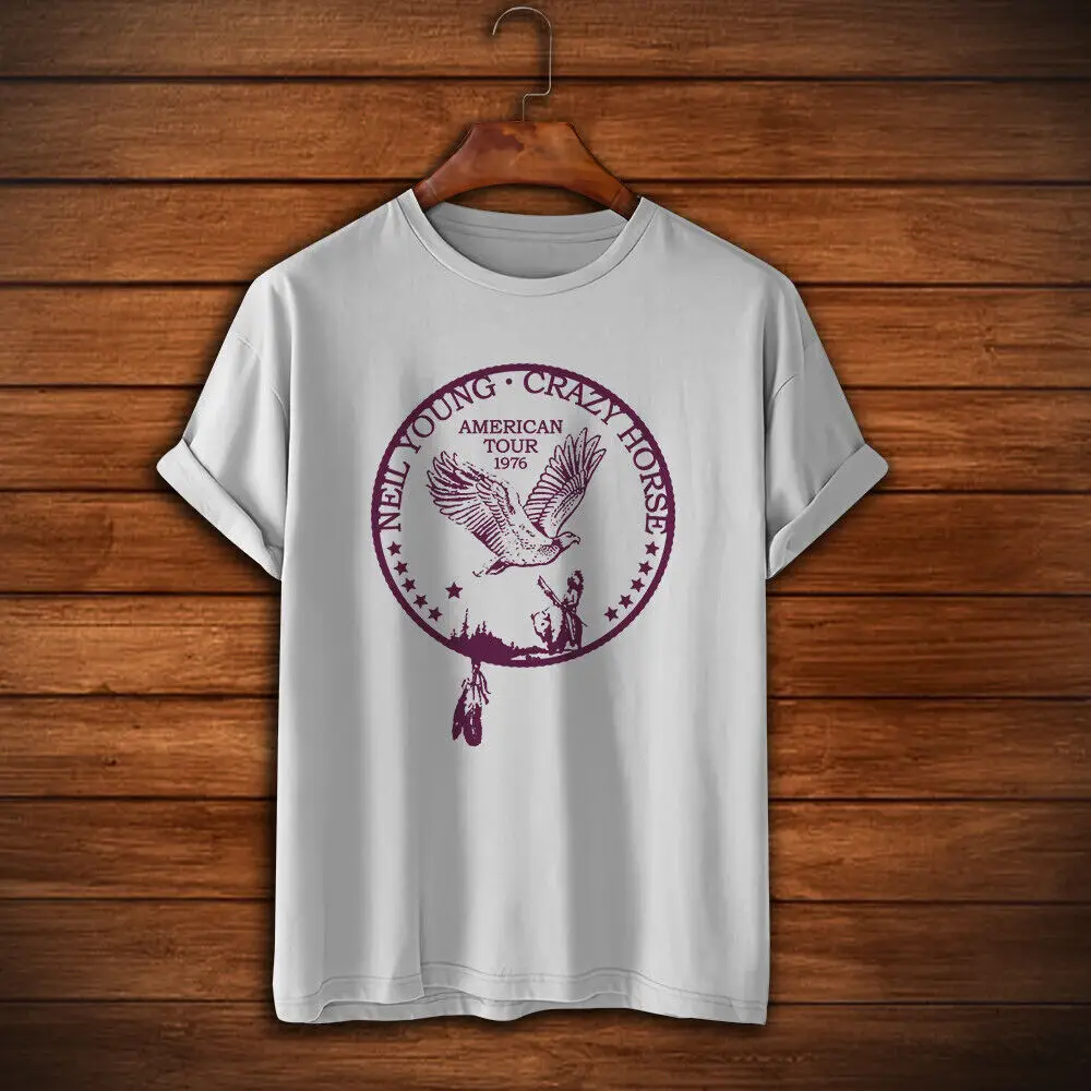 American Tour 1976 T-Shirt Wolf Young Crazy Horse Billy Talbot, Ralph Molina