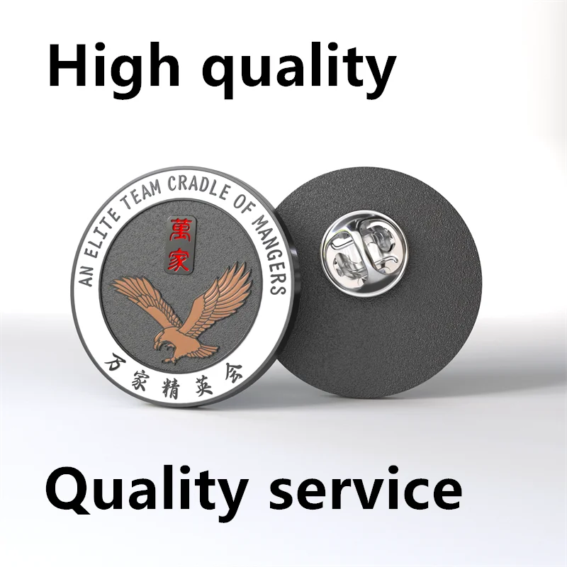 Badge Customization Eagle Enamel Painted Brooch Elite Team Metal Enamel Lapel Pin Medallion Backpack Accessories enamel pins metal brooch metal pins lapel pins fashion brooches medal badge