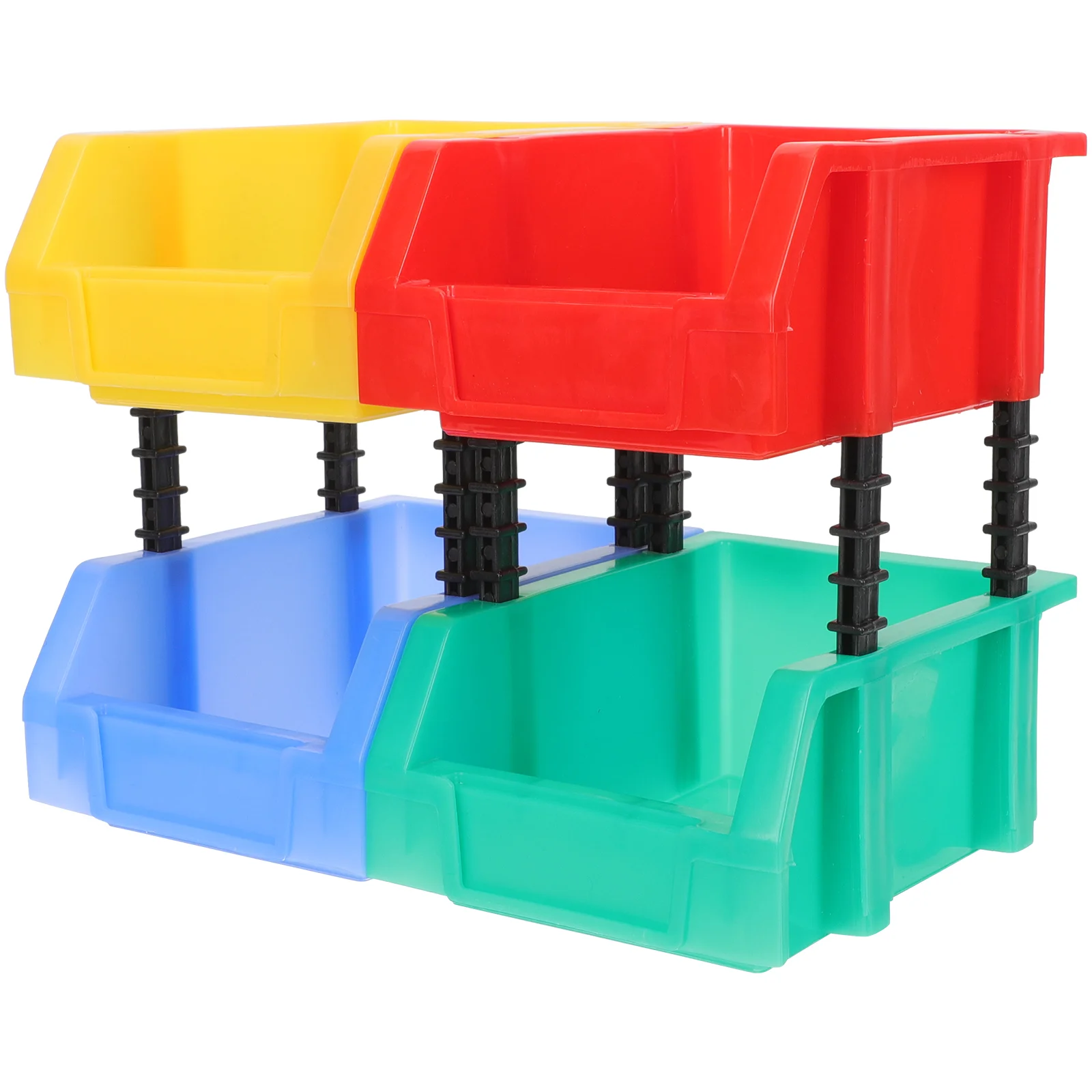 

1 Set of Plastic Stacking Bins Snack Sort Storage Bins Hardwares Storage Holders