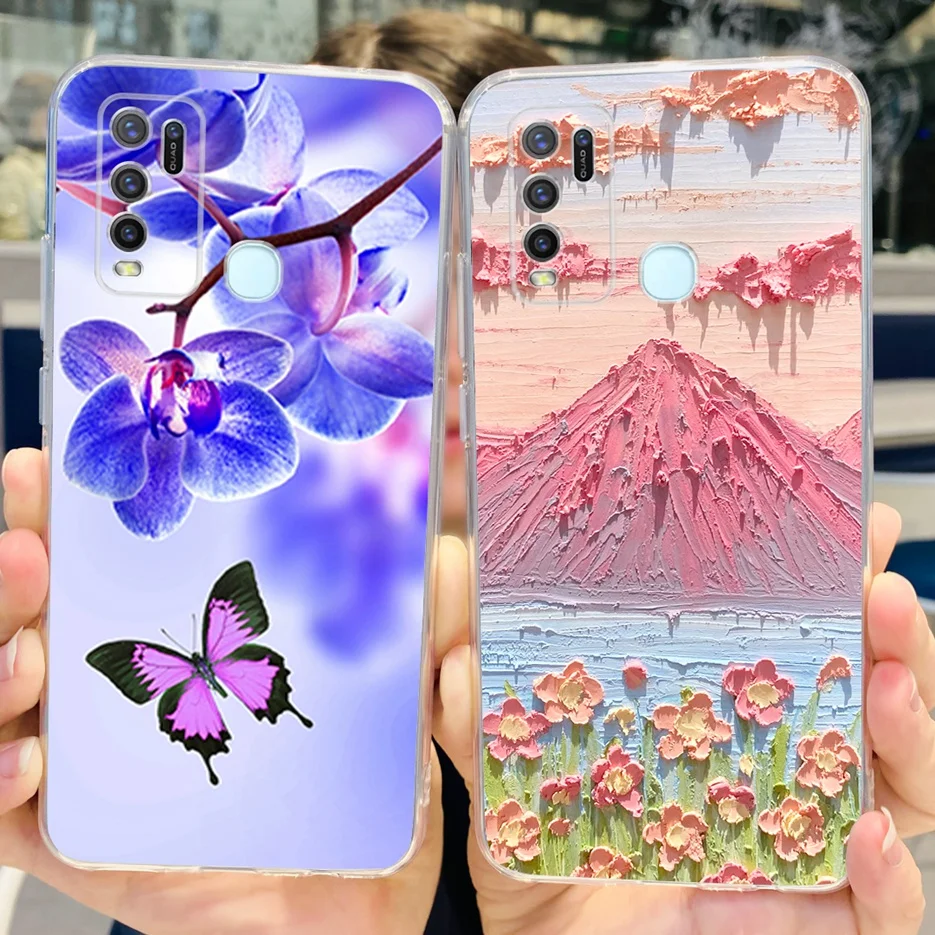 Fashionable Painted Clear Silicone Soft TPU Phone Case Cover