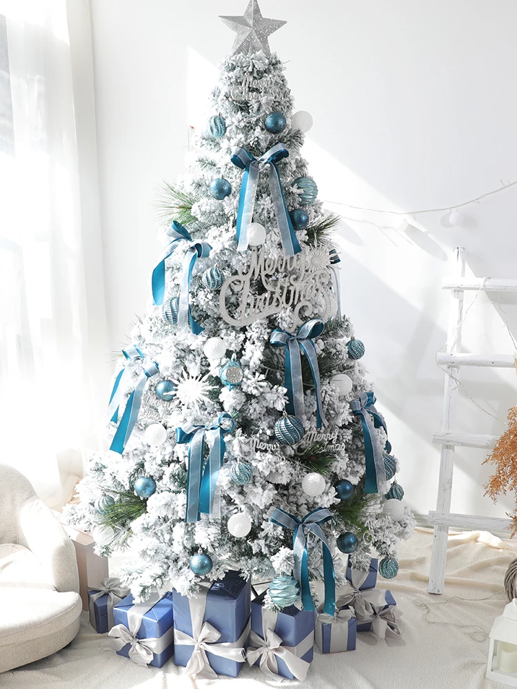 Blue Encrypted Christmas Tree Set Large Living Room New Year Luxury Artificial Christmas Tree Set Ornaments Gift Family Outdoor - AliExpress