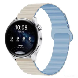 Magnetic Loop Silicone Sports Band, 22mm - Color2 for 22mm Universal (Antique White Blue)