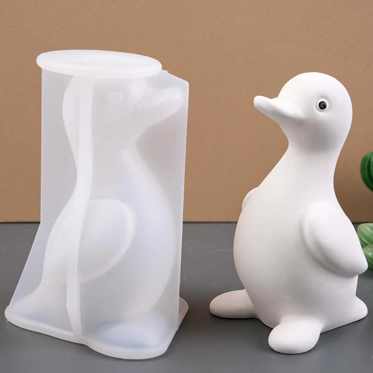 3D 오리 실리콘 양초 금형 DIY 동물 장식품 공예품 아로마 테라피 비누 석고 수지 주조 금형 홈 장식 용품 만들기