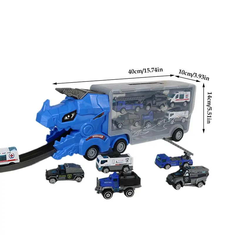 Dinosaur Truck Educational Transport Truck Car Toys With Ejection Race Track Mega Hauler Toy Fun KidsMotor Vehicle Playsets