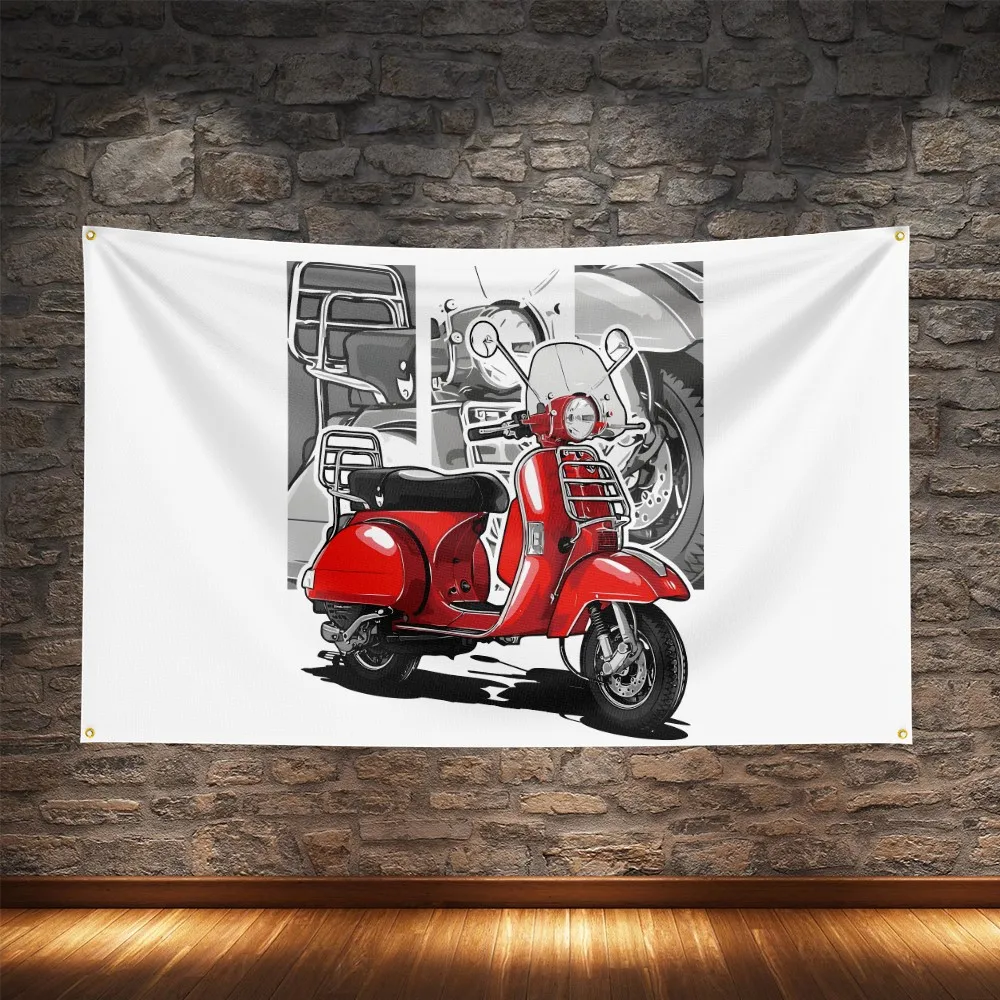 Route 66 Motorcycle Flag - Polyester Banner