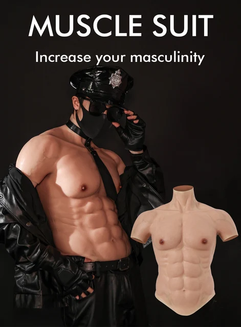 Smitizen Realistic Fake Silicone Muscle Suit Belly Macho Male False  Simulation Muscle Man Chest For Cosplay Halloween Bodysuit - Breast  Protheses - AliExpress