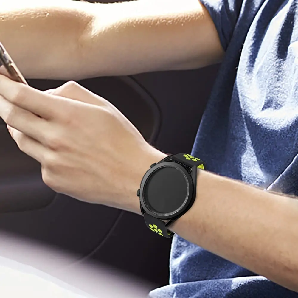 Universal 20mm 22mm Silicone Smartwatch Band – Durable Sport Strap Bracelet in Multiple Colors