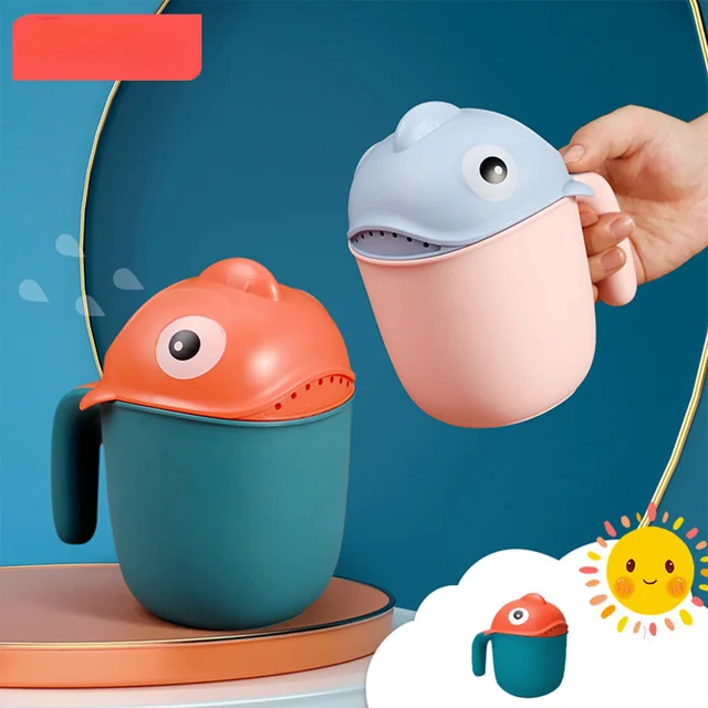 Infant Child Shower Shampoo Cup: A Baby Shark Inspired Bathing Tool