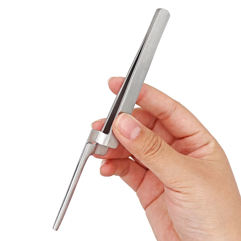 Stainless Steel Dental Occlusal Paper Tweezers Curved Bite Articulating Paper Plier Orthodontic Forcep For Teeth Care Tool
