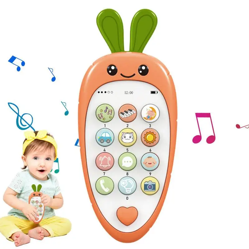 

Toddler Cell Phone Play Phone Toddler Cell Phone Colorful Musical Kids Play Phone Educational Carrot Shaped Toy For Early