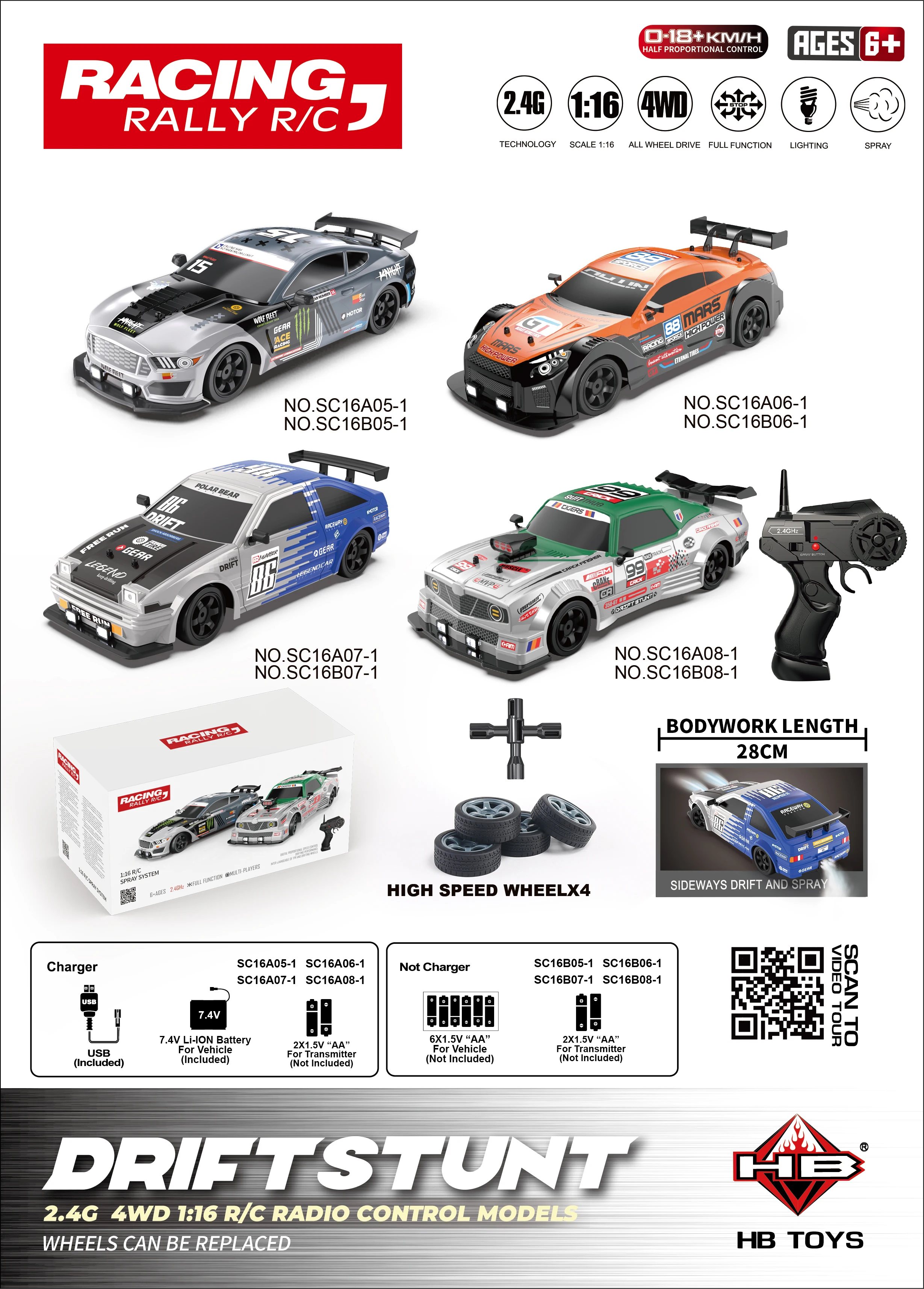 AE86 원격 제어 자동차 레이싱 차량 어린이를위한 장난감 1:16 4WD 2.4G 고속 GTR RC 전기 드리프트 자동차 어린이 장난감 선물