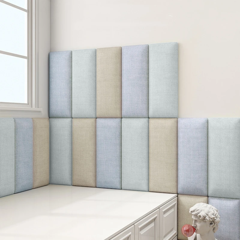 

Bed Headboard Bedroom Furniture Tatami Soft Package Wall Sticker Anti-collision Wall Panels Self-Adhesive Head Board Tete De Lit
