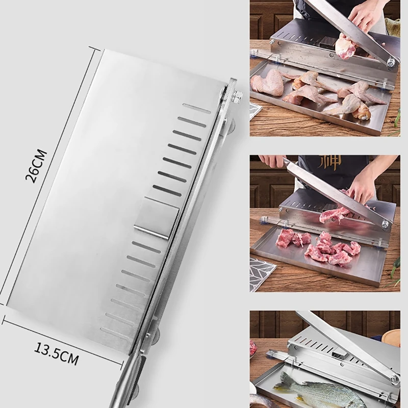 Food slicer Food Cutter Slicing Machine Beef Bacon Fish Frozen Meat Stainless Steel Home Cutting Adjustable Slice Thickness Kitchen Tool