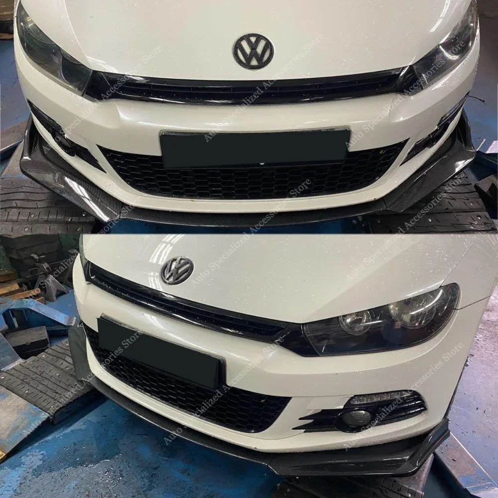 Per Vw Scirocco Mk3 Abs Paraurti Anteriore Lip Spoiler Splitter Diffusore Scirocco Iii Tsi Tdi 2008-2014 Pre-Lifting Bodykit Tuning