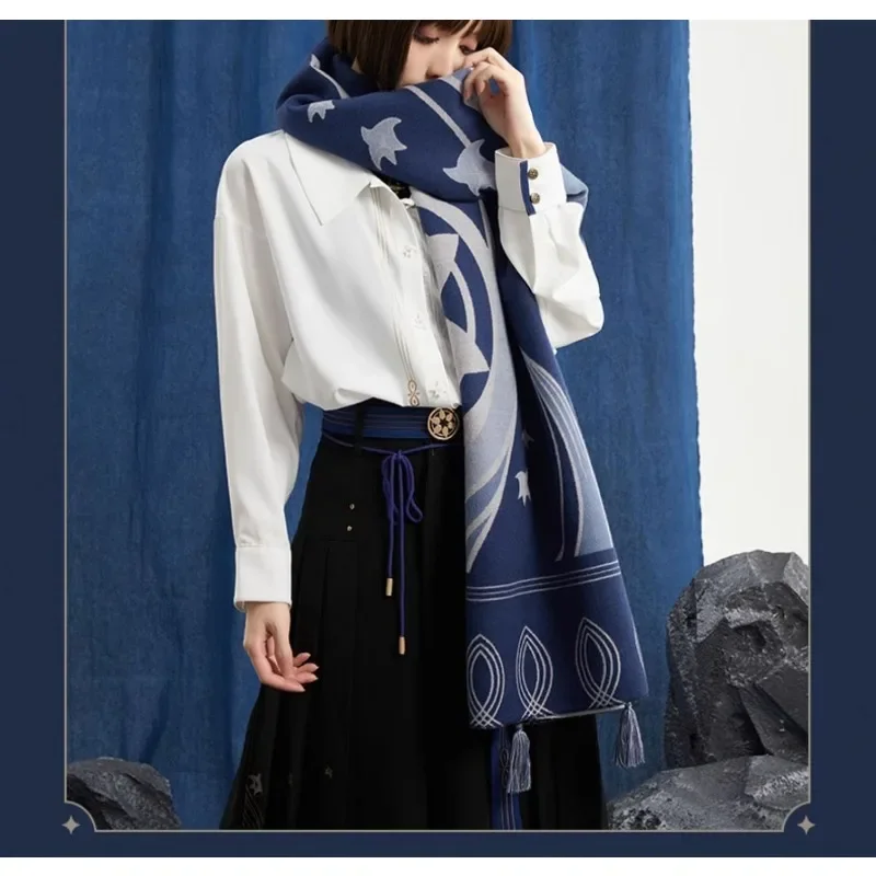 Genshin Impact Wanderer Scarf Cape Winter Warm Theme Game Impression Series 70x180cm for Men Women, scarf accessories,knitting scarf