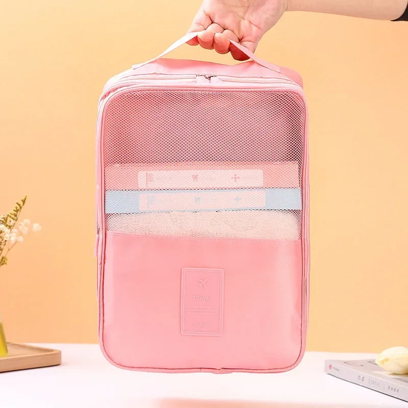 Shoe storage bag 3 layers Portable Travel Shoe Bag Multifunction Toiletries Sundries Underwear Clothes Bags Shoe Organizer Storage Accessories