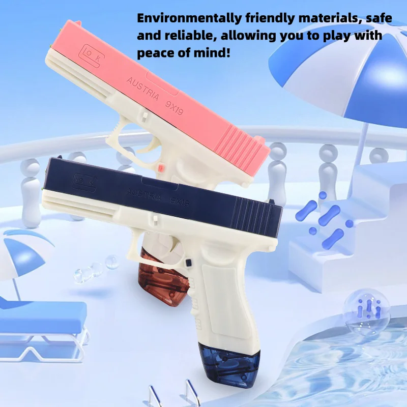HW Glock Clip Version of Bullet Drum The Electric Water Gun New Outdoor Game Child Design Shooting Summer Game Pistol Kids Toys 3
