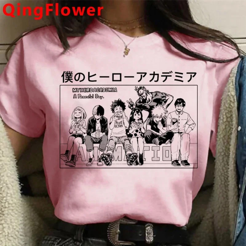 My Hero Academia Bakugou Boku No Hero Academia T-Shirt Kleidung weiblich weißes T-Shirt Druck Paar Sommer Top Harajuku Kawaii – Detail 21