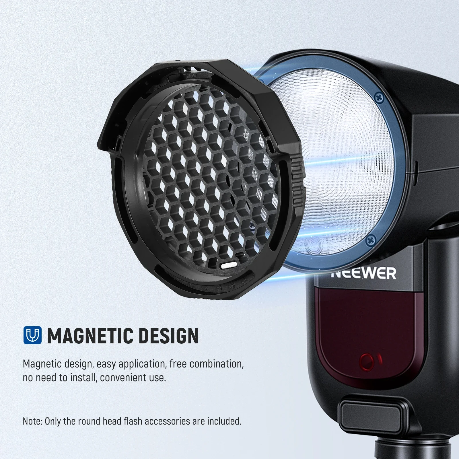 Round Head Flash Accessories Kit for Z2 Z1 Speedlite Includes Dome Diffuser,Diff